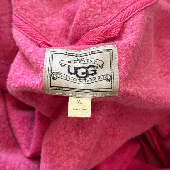 UGG Robe Womens XL Hot Pink Duffield II RN 88276 Pockets Warm Belted Long GUC